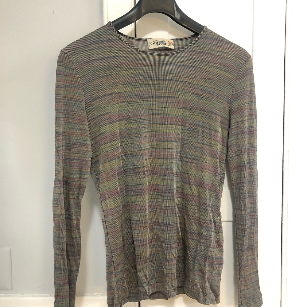 Missoni Sport long-sleeve shimmery top